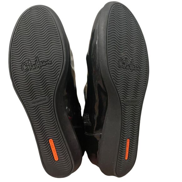 COLE HAAN Boots Women’s 6B Glossy Black Patent Leather Waterproof Tall - Picture 8 of 8